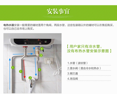 电热水器水管安装示意图,电热水器水管的安装方法图解